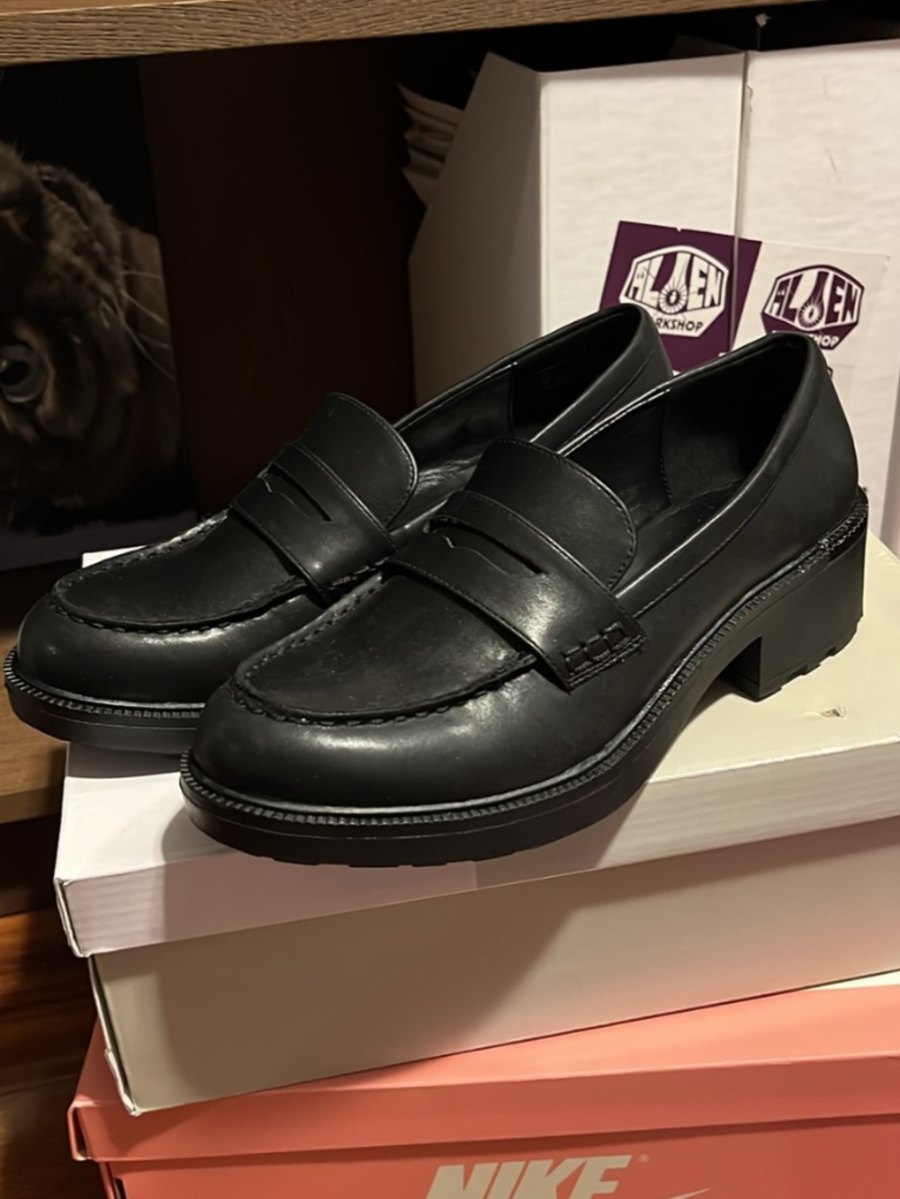 Birdie Lug Sole Penny Loafers - Nordstrom (BRAND NEW)